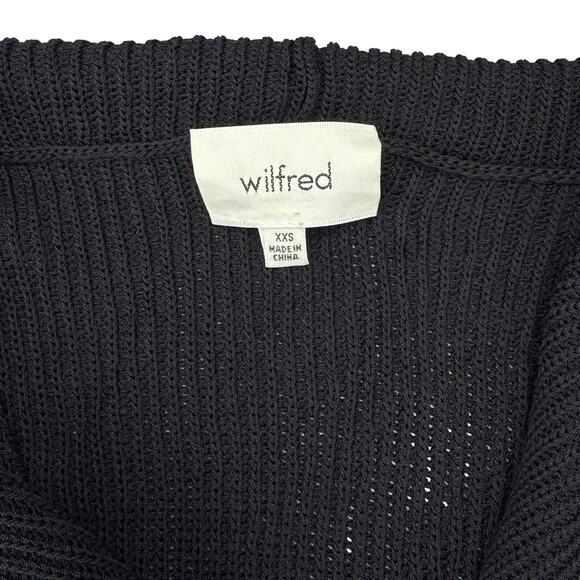 WILFRED Aritzia Knitted Mandouzil Belted Vest in Black Sz XXS - Picture 3 of 5